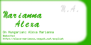 marianna alexa business card